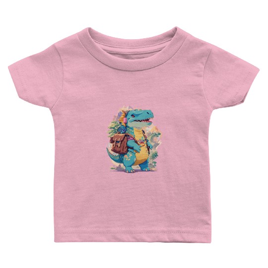 Back To School Dinosaur Going To School Baby T Shirts