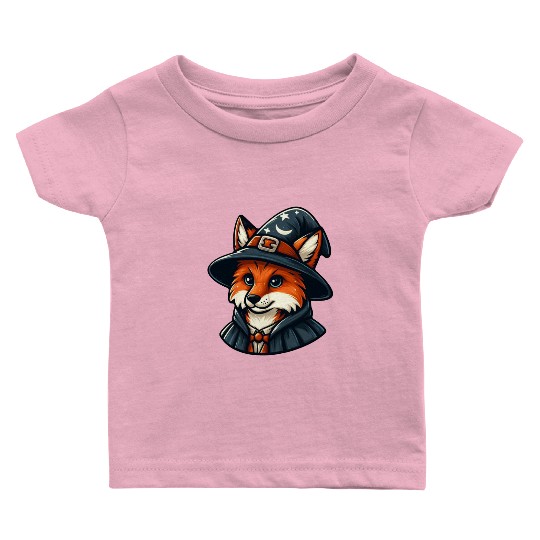 Magical Fox - Wizard Fantasy Baby T Shirts