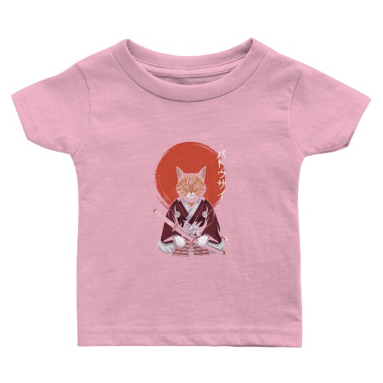 Neko Battousai Samurai Cat Classic Baby T Shirts