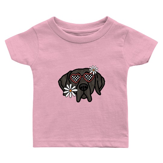Great Dane Black Retro dog Baby T Shirts