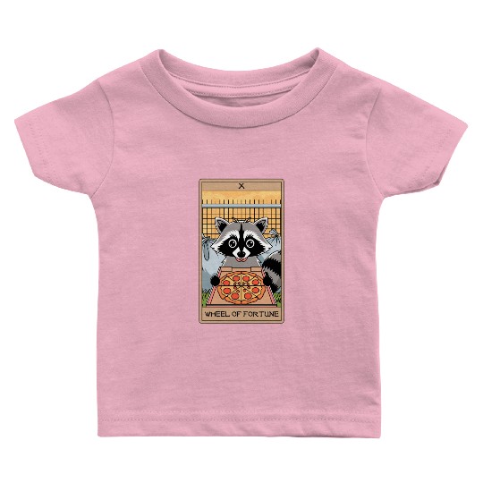 Wheel of Fortune Raccoons Tarot Card Baby T Shirts