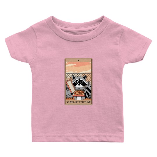 Wheel of Fortune Raccoons Tarot Card Baby T Shirts
