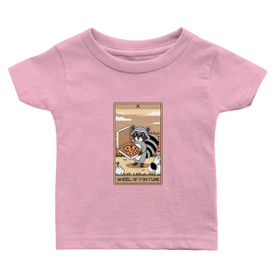 Wheel of Fortune Raccoons Tarot Card Baby T Shirts