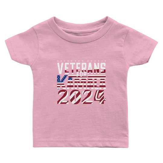 Veterans for Kamala 2024 Patriotic Baby T Shirts
