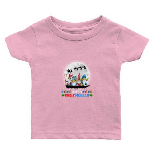 Happy Chrismukkah Gnomes Christmas Hanukkah Baby T Shirts