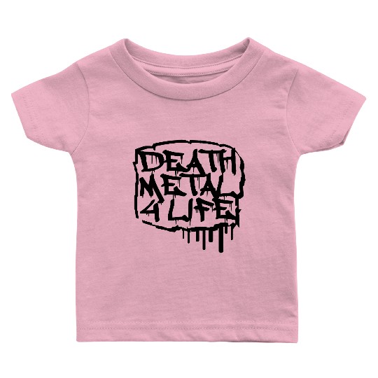 Heavy death metal 4 life hard rock music graffiti Baby T Shirts
