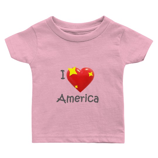I Love America Baby T Shirts
