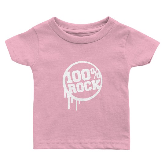 100 % Percent Rock Music Graffiti Drops Text Stamp Baby T Shirts