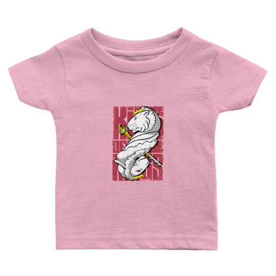 Lion King and the Holy Lamb Christian Art Baby T Shirts