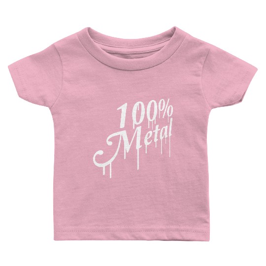 100 % Percent Metal Music Fun Graffiti Drops Stamp Baby T Shirts