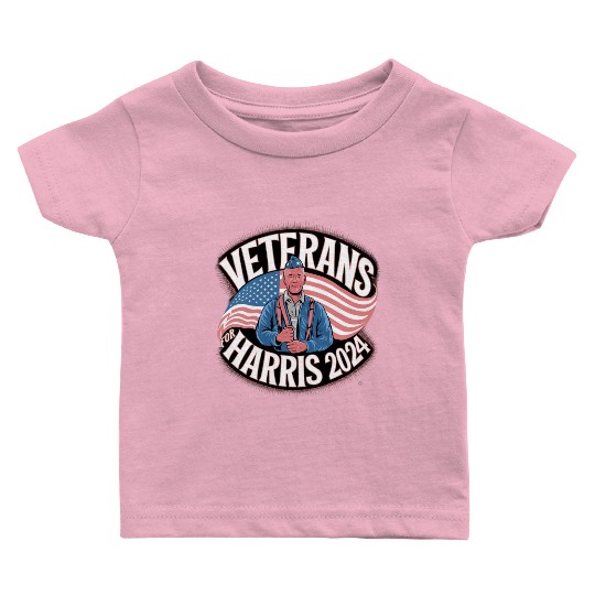 Veterans Stand with Kamala Harris 2024 Baby T Shirts