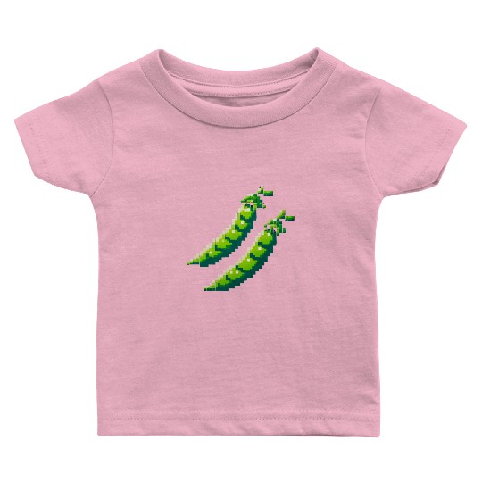 8 Bit Pixel Peas Baby T Shirts
