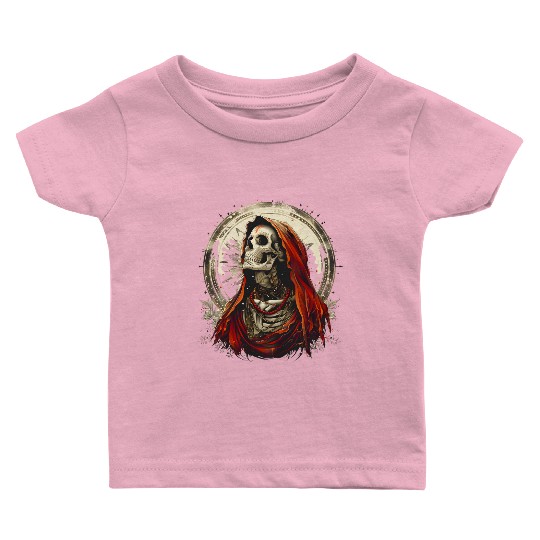 Santa Muerte Saint Death Mexican Sugar Skull Baby T Shirts