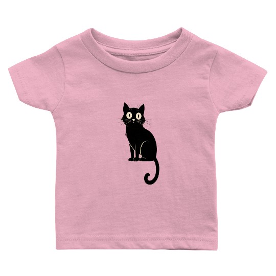 Mystical Black Cat Lover Baby T Shirts