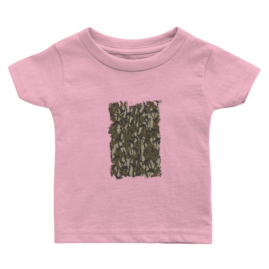 Waterfowl Hunting Camo Duck Hunters Bottomland Cam Baby T Shirts