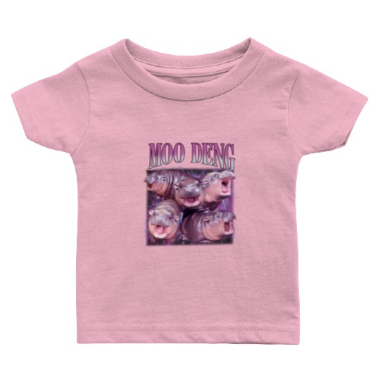 I Love Moo Deng Bootleg I love you Bouncy Pig Baby T Shirts