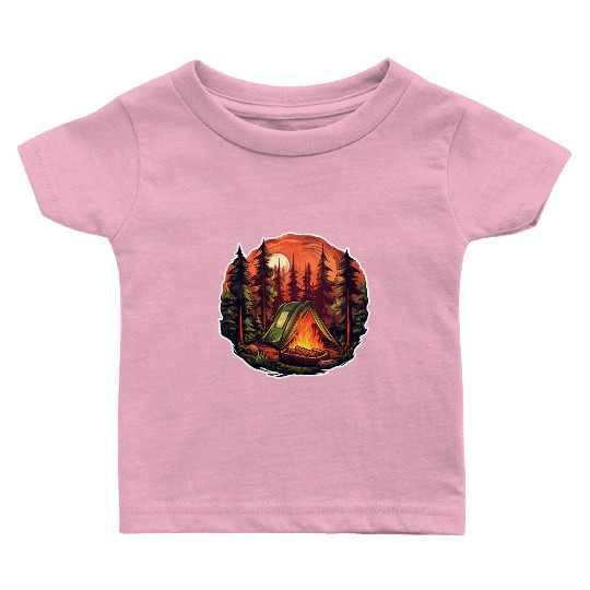 Tents Forest Nature Camping Baby T Shirts