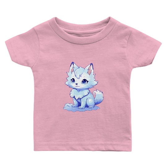Kawaii Arctic Fox Cute Japanese Anime Aesthetic Baby T Shirts