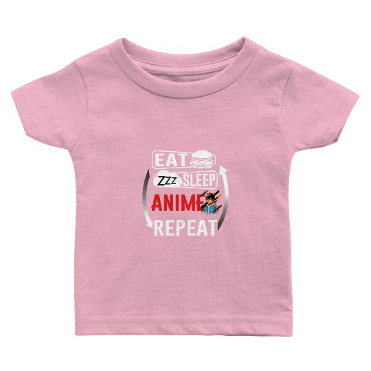 Eat Sleep Anime Repeat Ramen Kawaii Japanese Manga Baby T Shirts