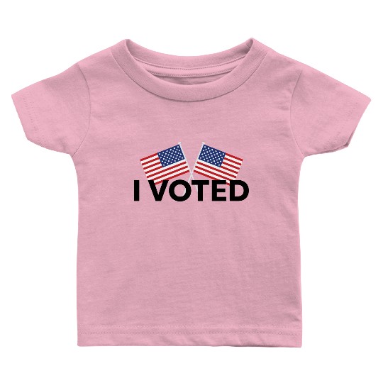 I Voted - Patriotic US Flag Election Day Design Baby T Shirts