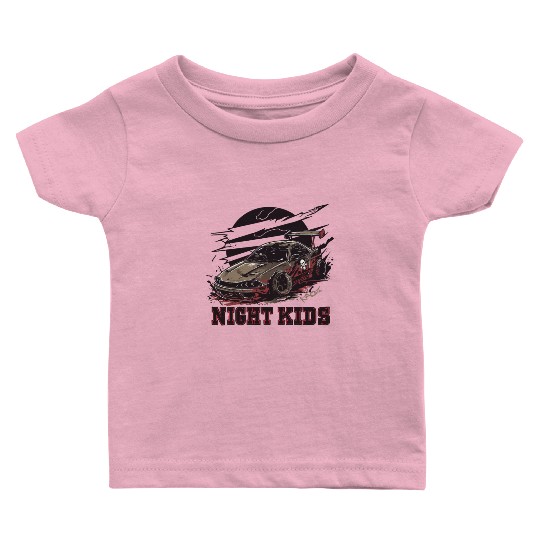 Trashy JDM Street Racer Night Kids Baby T Shirts