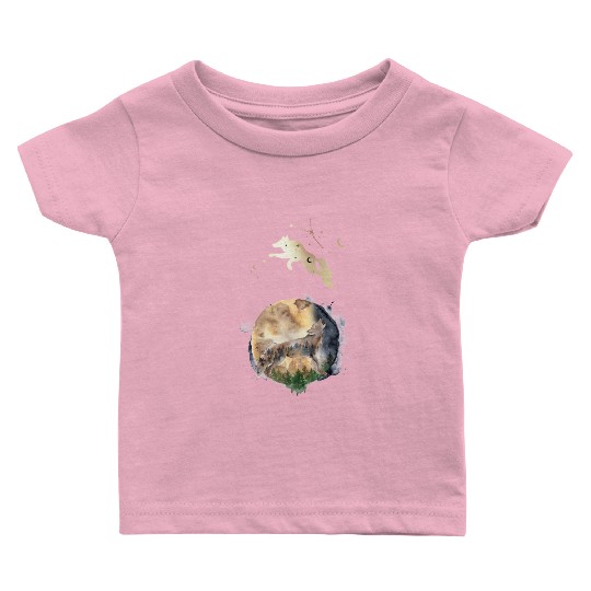 Wolf Moon Magic Baby T Shirts