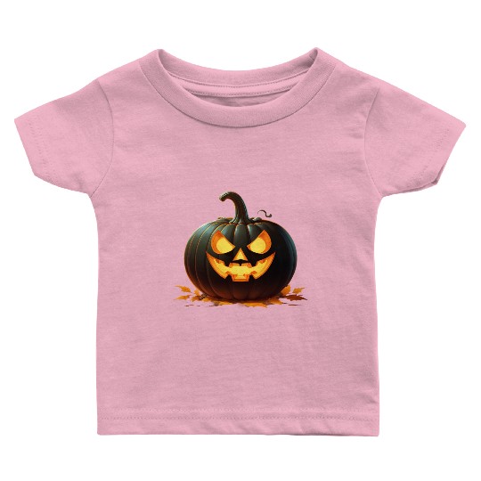 Midnight Glow: Enchanted Halloween Pumpkin Baby T Shirts