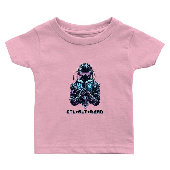 Ctl+ Alt + Read Y2K Reading Book Lover Gift Baby T Shirts