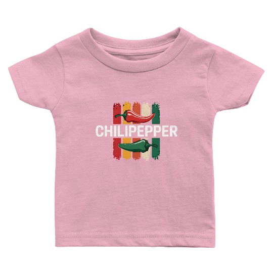 Chili Pepper Retro Vibe Baby T Shirts