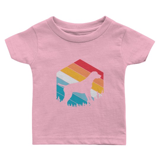 Retro Dog Silhouette German Shorthaired Pointer Baby T Shirts