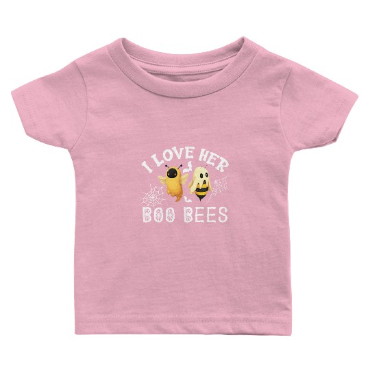I Love Her Boo Bees Baby T Shirts Funny Couples Halloween Co