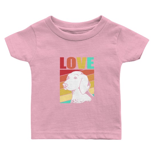 Retro German Shorthaired Pointer Dog I Love My GSP Baby T Shirts