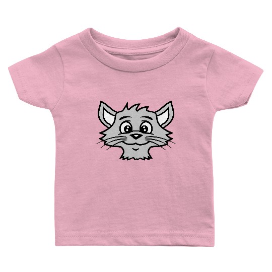 Pretty Cat Looks Happy Cool Lovely Smiling Face Baby T Shirts