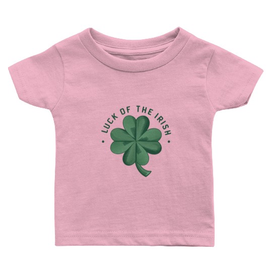 Luck of the Irish Clover Design Baby T Shirts
