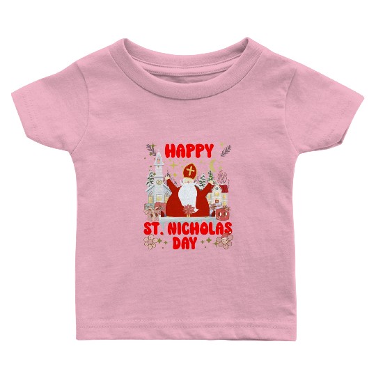 Happy saint Nicholas dayretro logo Baby T Shirts