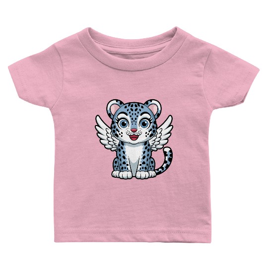 Blue tiger cat with angel wings dreamlike Baby T Shirts