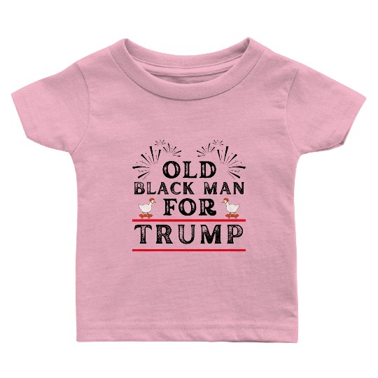 Old Black Man For Trump, US 2024 Election Design Baby T Shirts