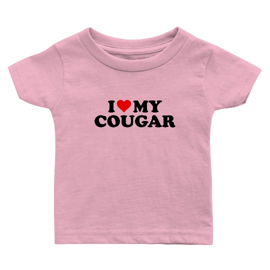 I Love Cougars Cougar Humor Valentine's Day 3WH1 Baby T Shirts