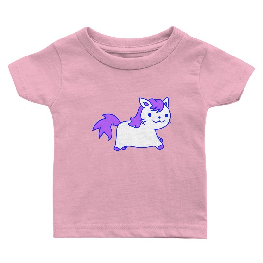 Little Pony Cat Face Little Small Horse Riding Fun Baby T Shirts