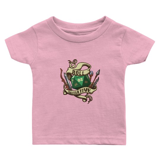 Roll Initiative Adventure Magic Dungeon Baby T Shirts