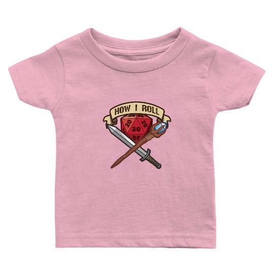 RPG Gaming How I Roll Adventure Magic Dungeon Baby T Shirts