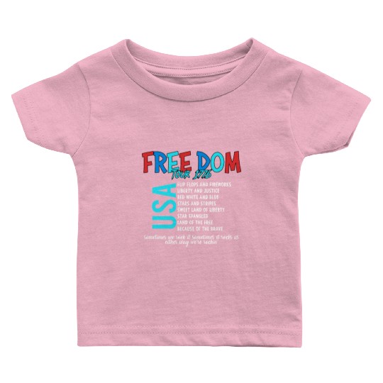 USA Free Dom tour 1776 Baby T Shirts