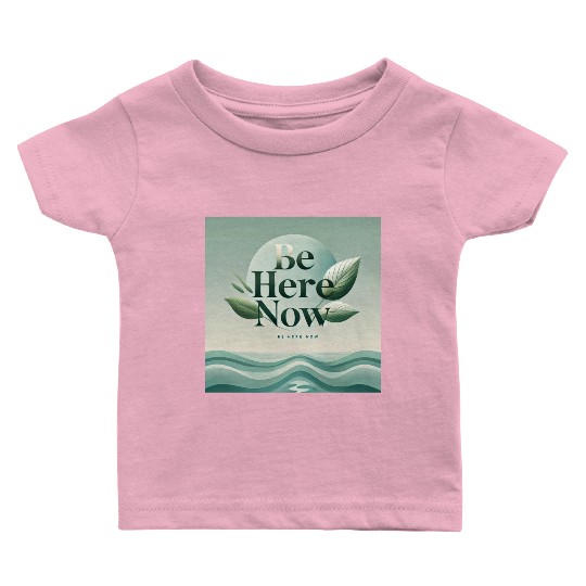 "Be Here Now - Mindful Living" Baby T Shirts