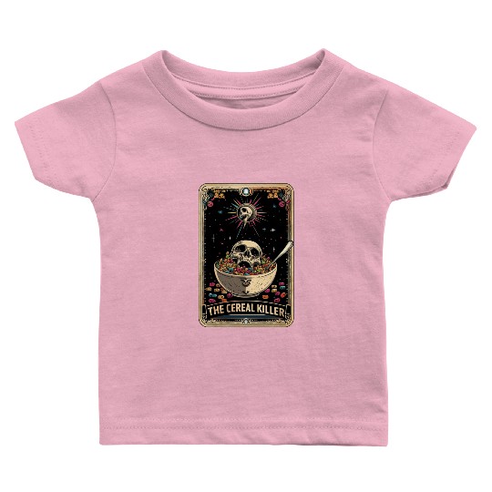 Cereal Killer Tarot Card Horror Movies True Crime Baby T Shirts