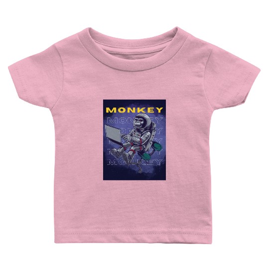 monkey in space Baby T Shirts