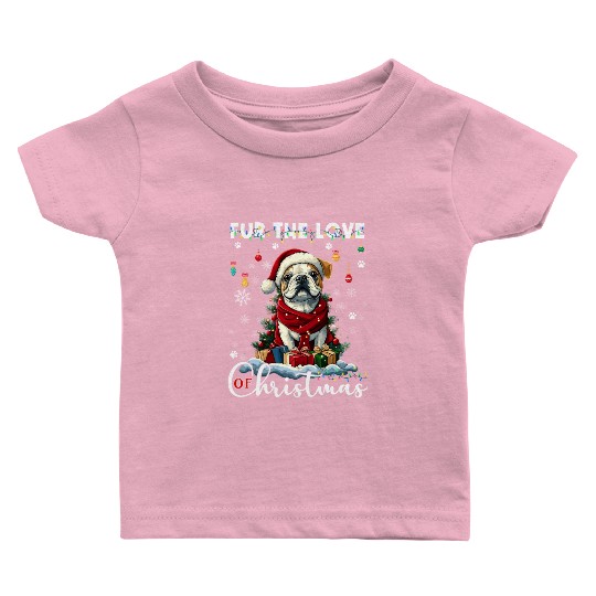 French Bulldog Christmas Tree Decoration Dog Lover Baby T Shirts