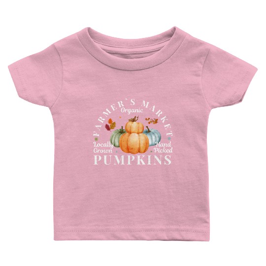 Farmers Market Organic Locally Grown Pumpkins Baby T Shirts