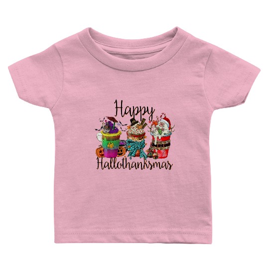 Happy Hallothanksmas Baby T Shirts