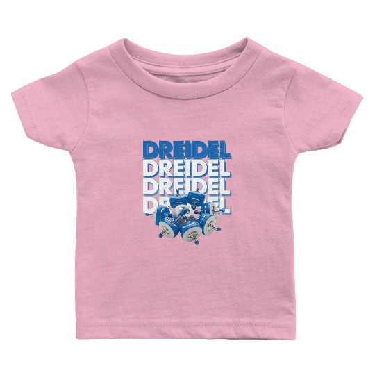 Spinning Dreidels Hanukkah Fun Baby T Shirts