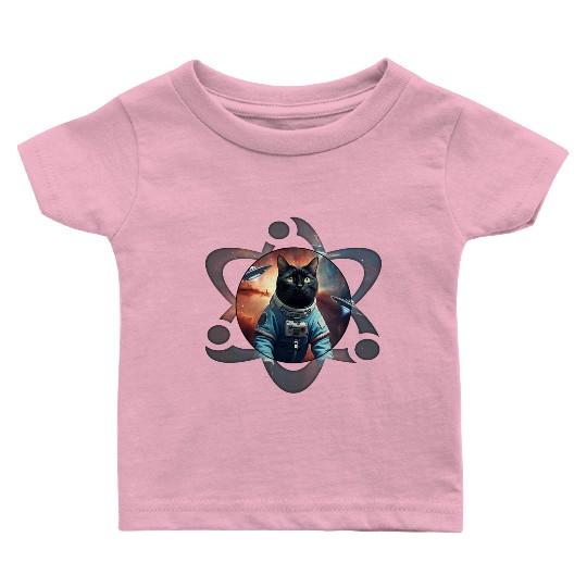 Space Cat Science Baby T Shirts